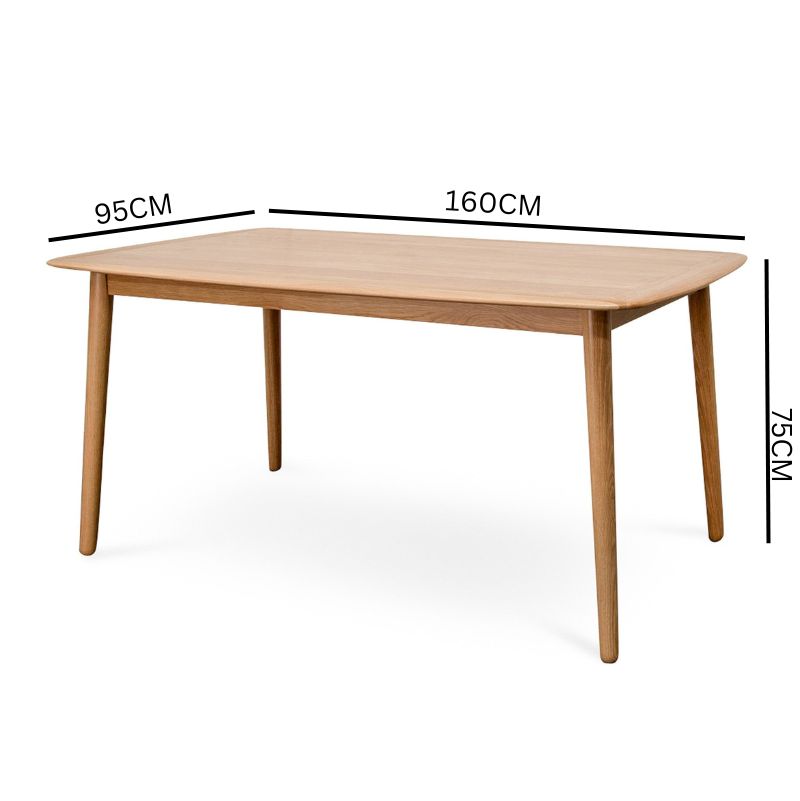 Keton 1.6m Oak Fix Dining Table