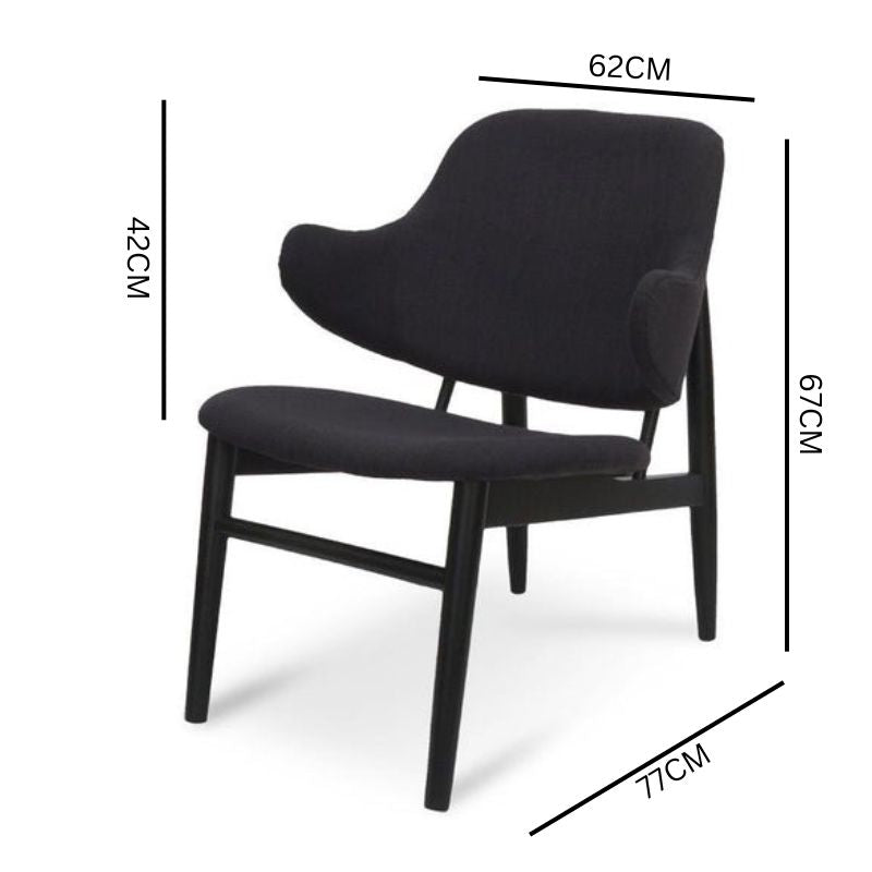 Larsen Lounge Chair Replica - Full Black