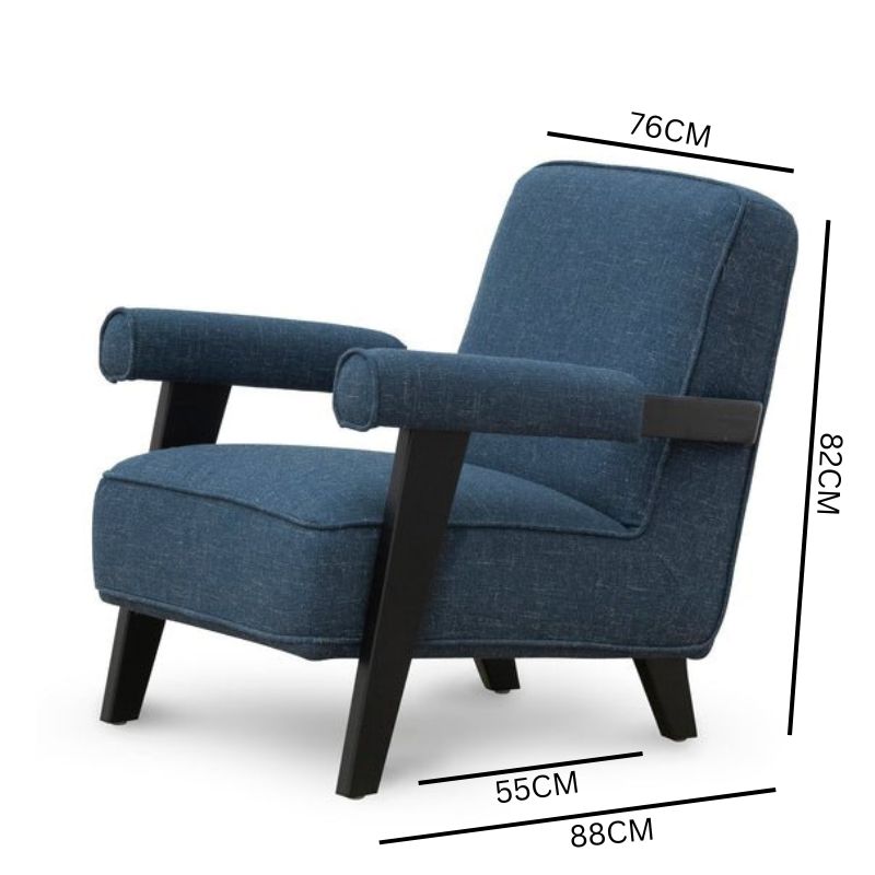 Liam Armchair - Dark Blue