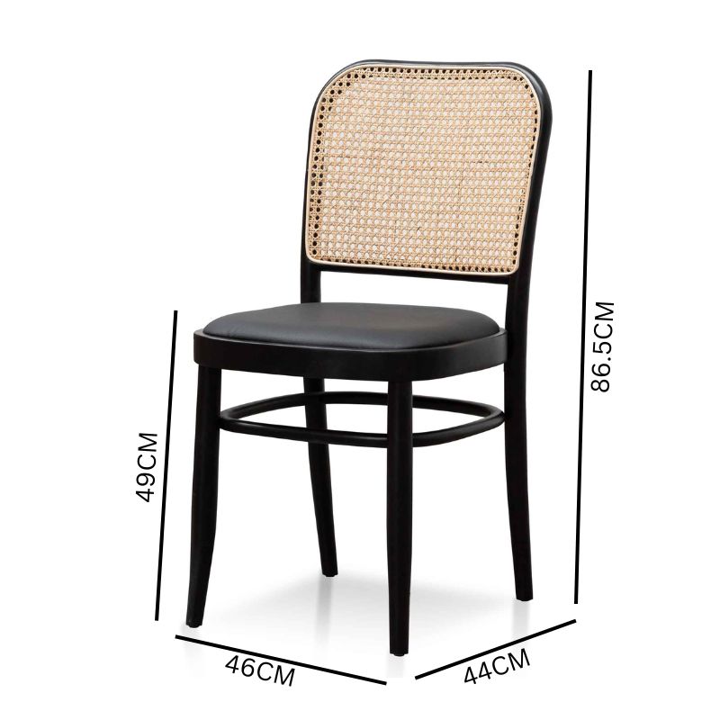 Mariam Cushion Dining Chair - Full Black