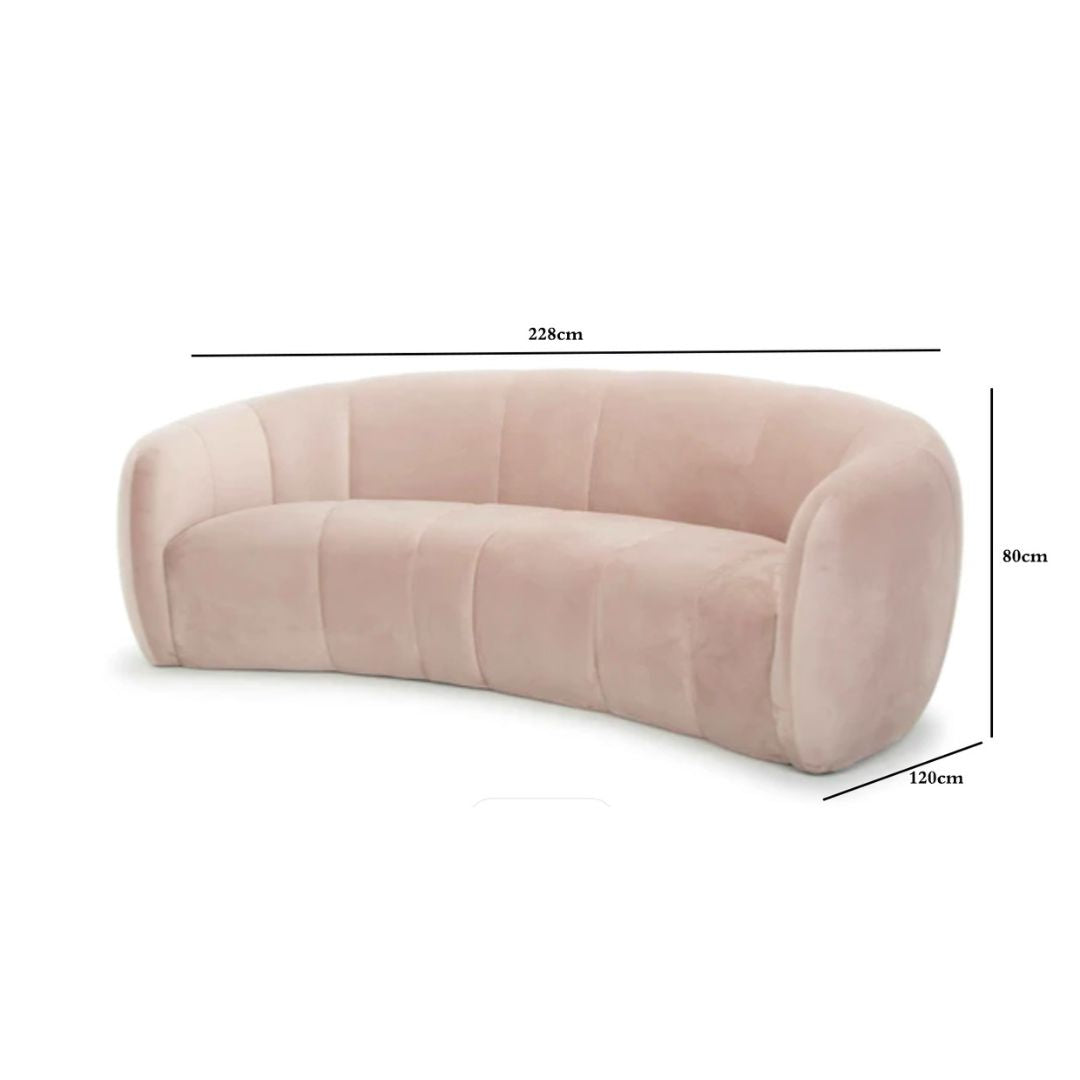 Marianne 3S  Sofa - Blush