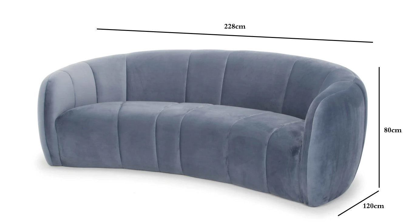 Marianne 3S  Sofa - Dust Blue
