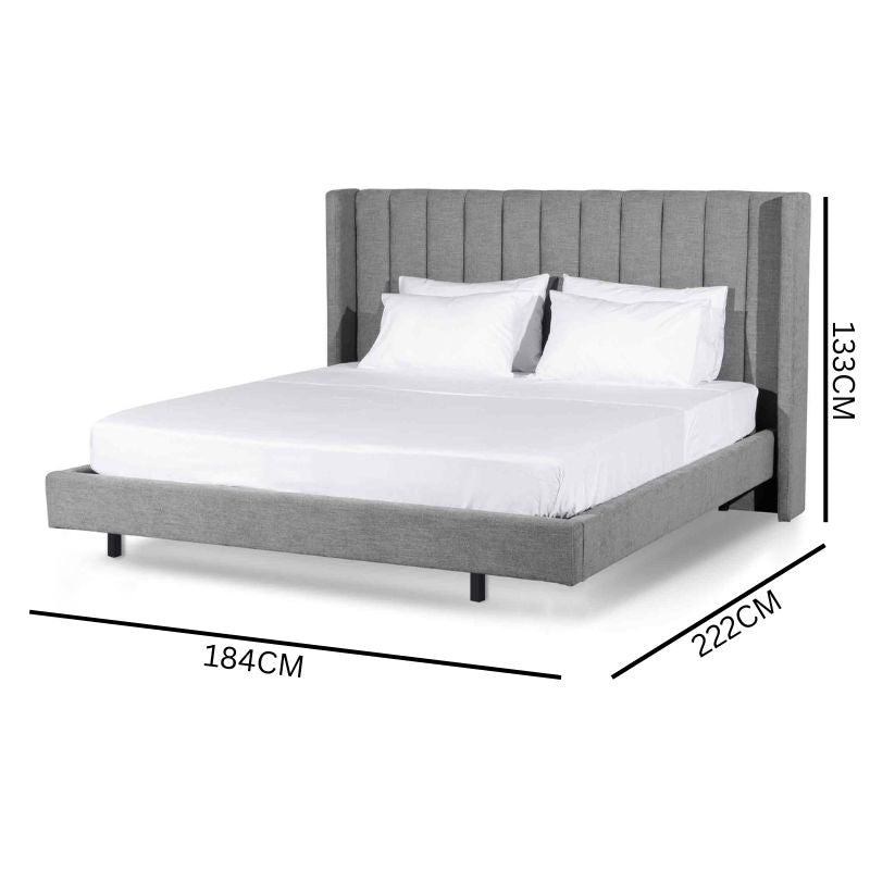 Mark Queen Bed Frame - Flint Grey