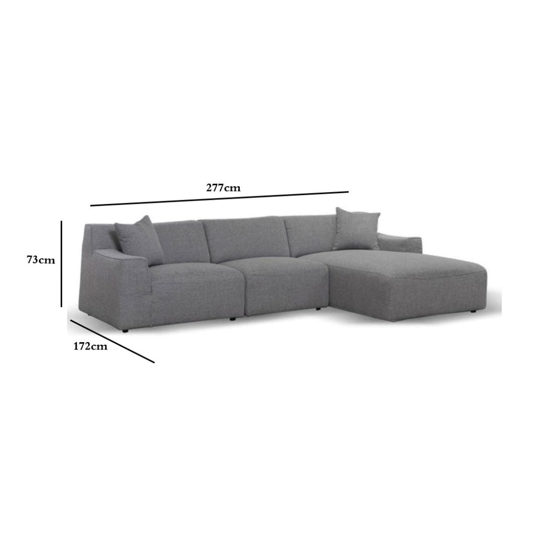 Mason 3S Right Chaise  Sofa - Noble Grey
