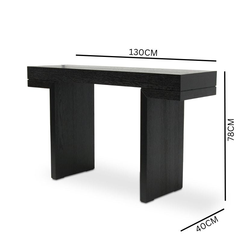 Micah Console Table - Textured Espresso Black