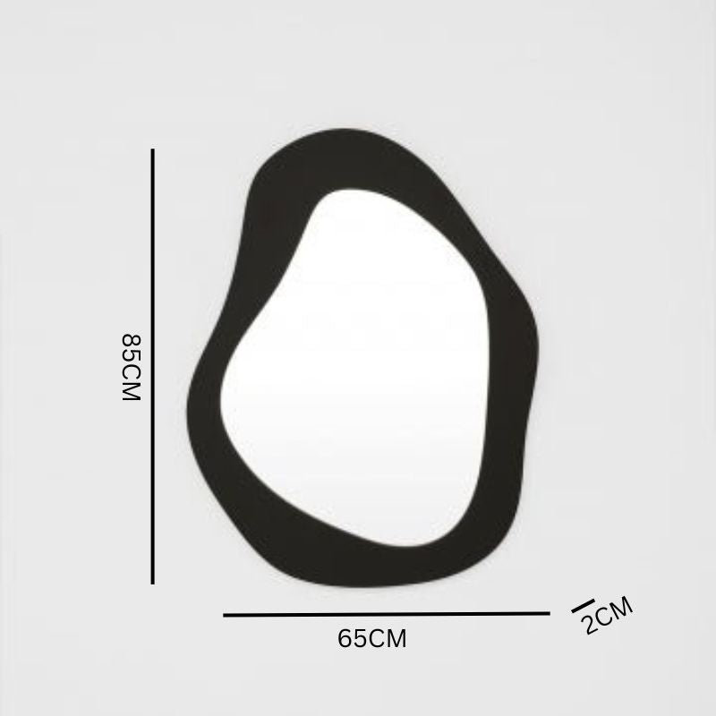 Milani 85cm Abstract Mirror - Black