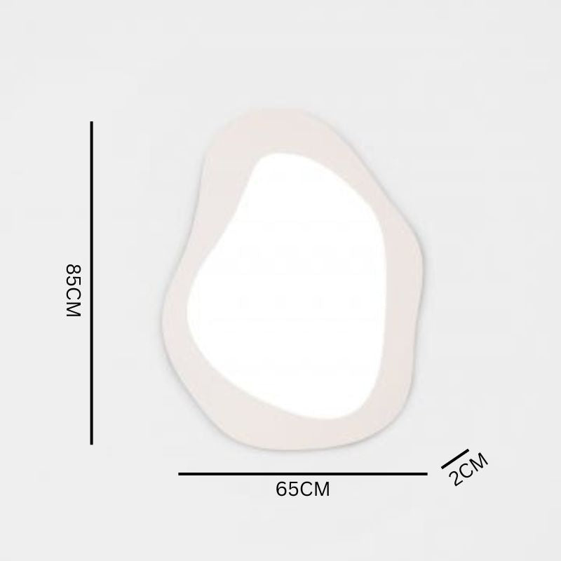 Milani 85cm Abstract Mirror - Sand