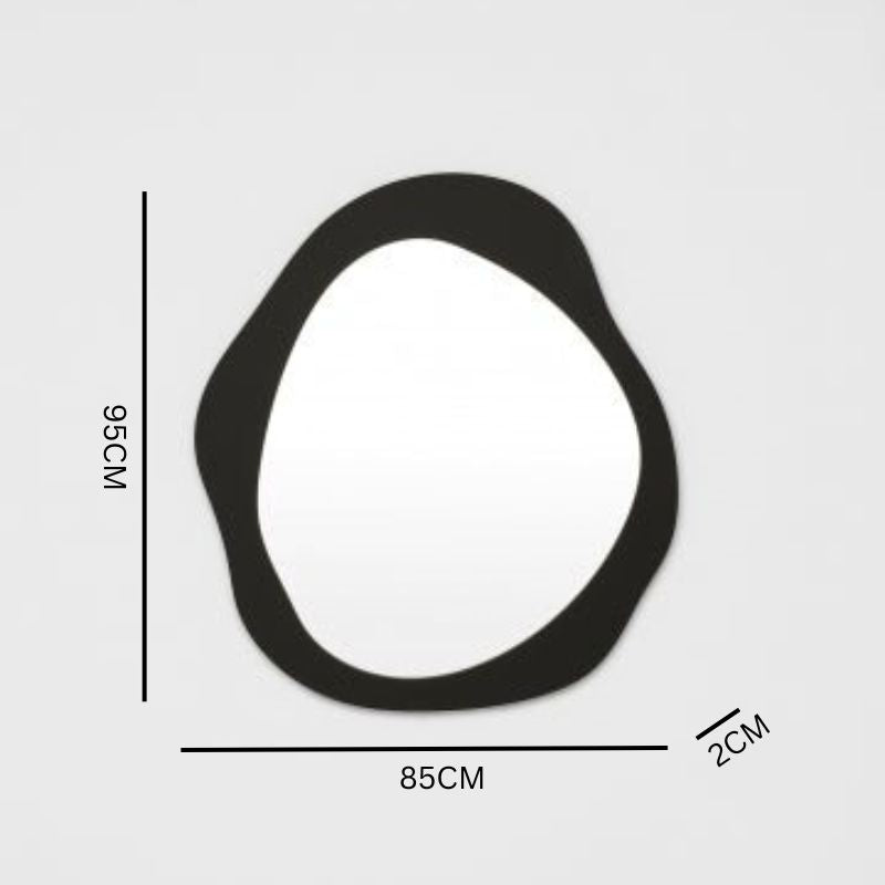 Milani 95cm Abstract Mirror - Black