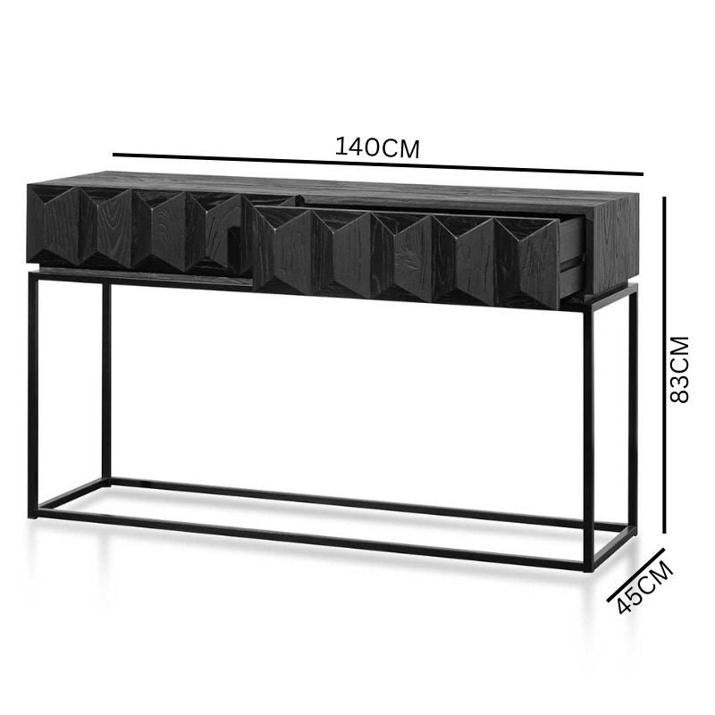Nadia Wooden Console Table - Full Black