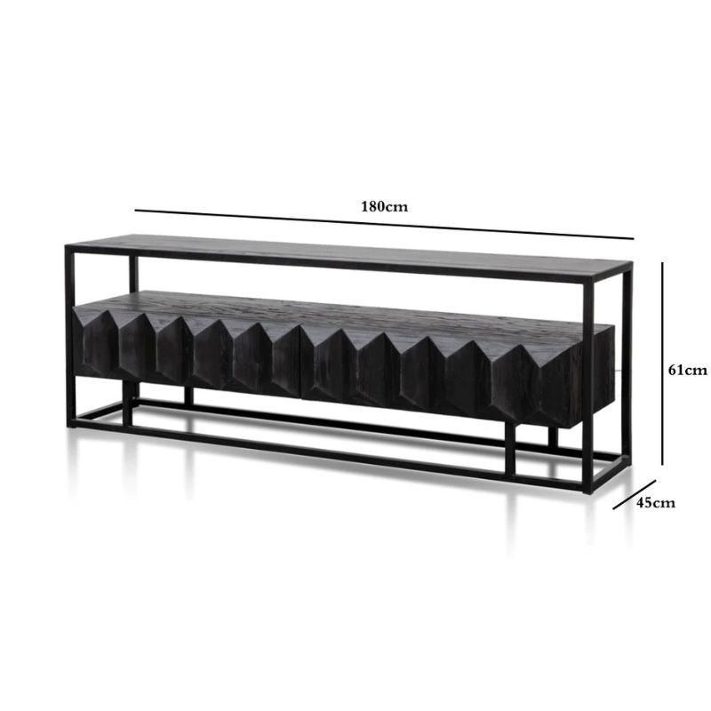 Natalie TV Entertainment Unit - Full Black