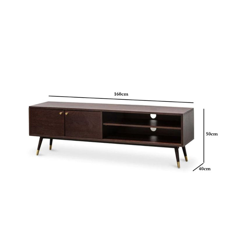 Nia Wooden TV Entertainment Unit - Walnut