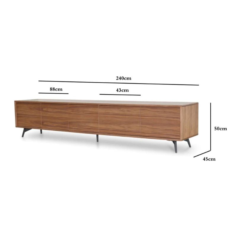 Nico Wooden TV Entertainment Unit - Walnut