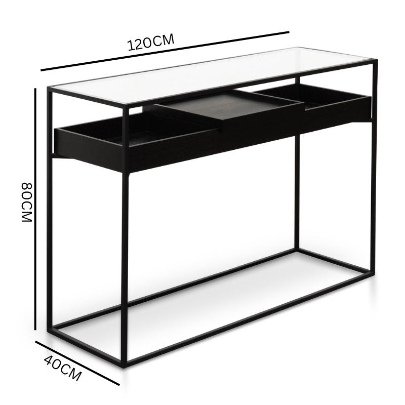 Oliver Metal Frame Console - Full Black