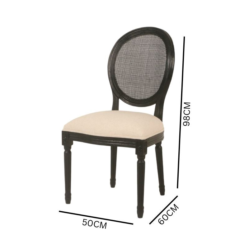 Set of 2 Cavo Dining Chair - Black