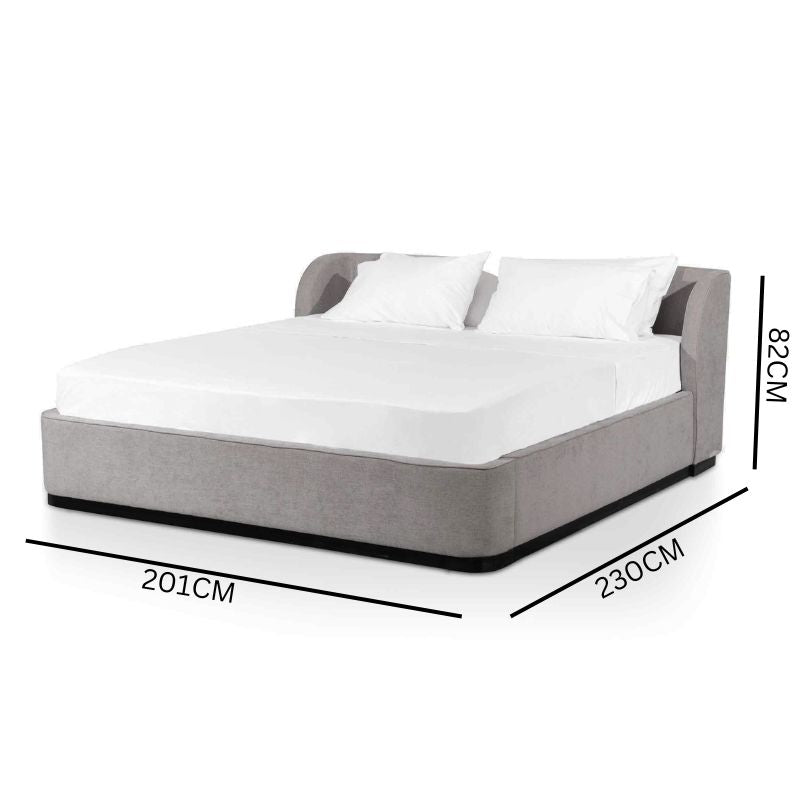 Owen King Bed Frame - Oyster Beige