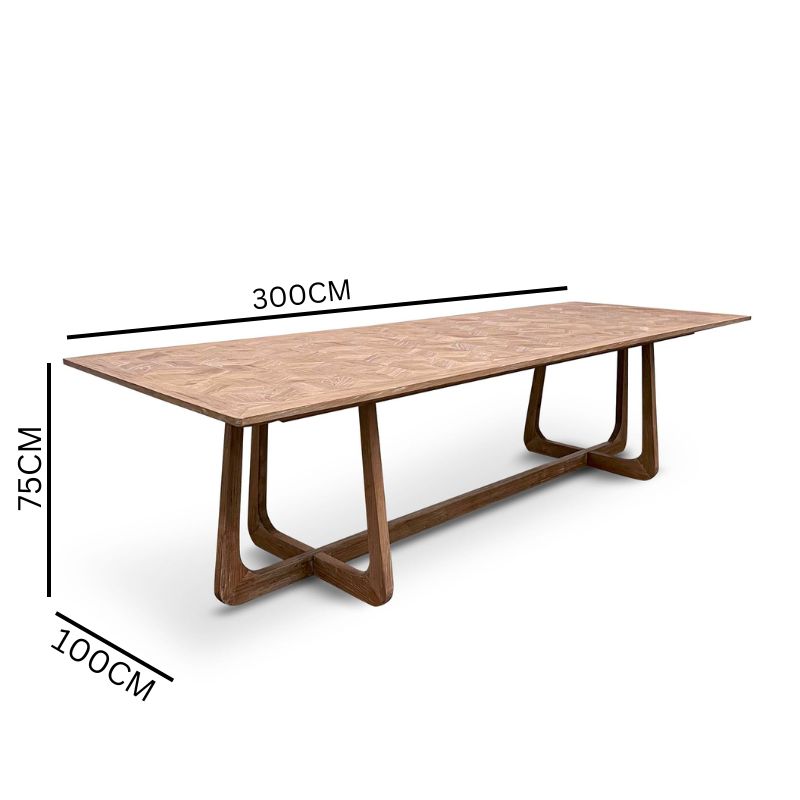 Palmero 3m Oak Dining Table - Natural