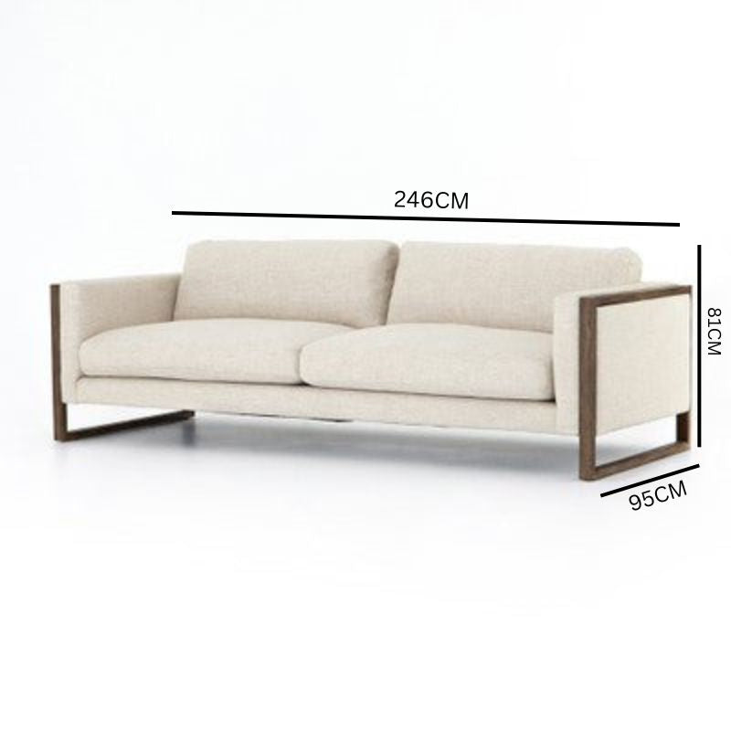 Prague Sofa / Cream Premium Upholstery