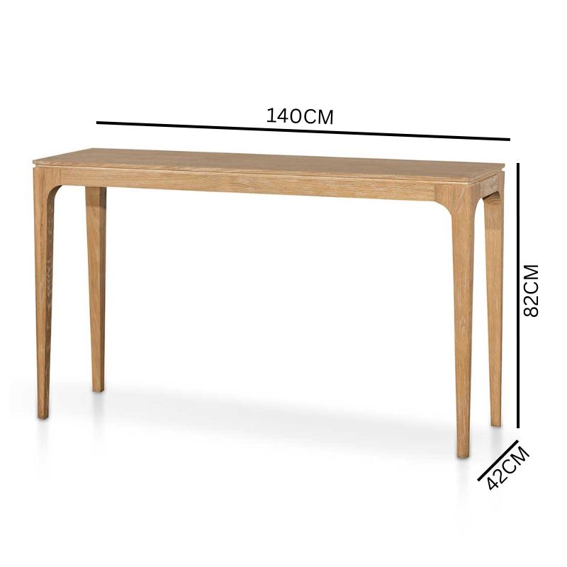 Puerto 1.4m Oak Console Table - Natural