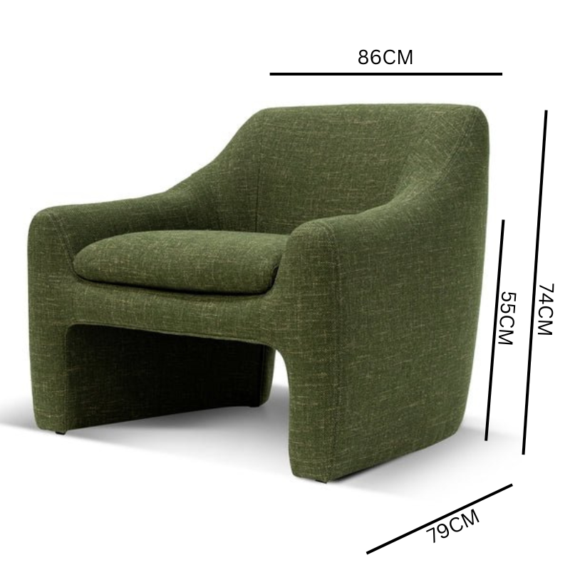 Russell  Armchair - Khaki Green