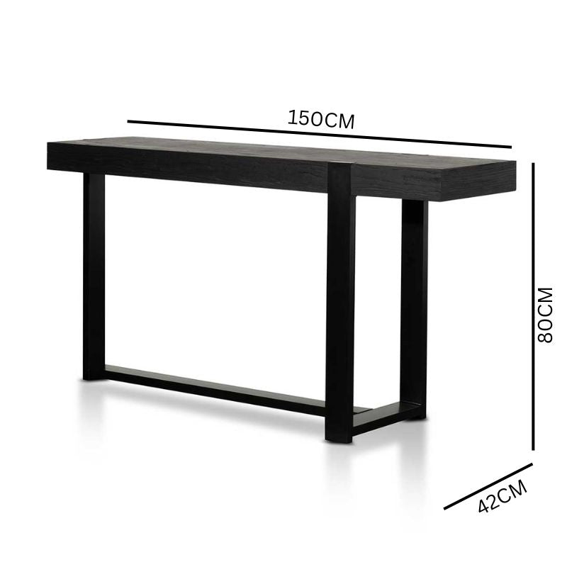 Rylee Wooden Console Table - Full Black