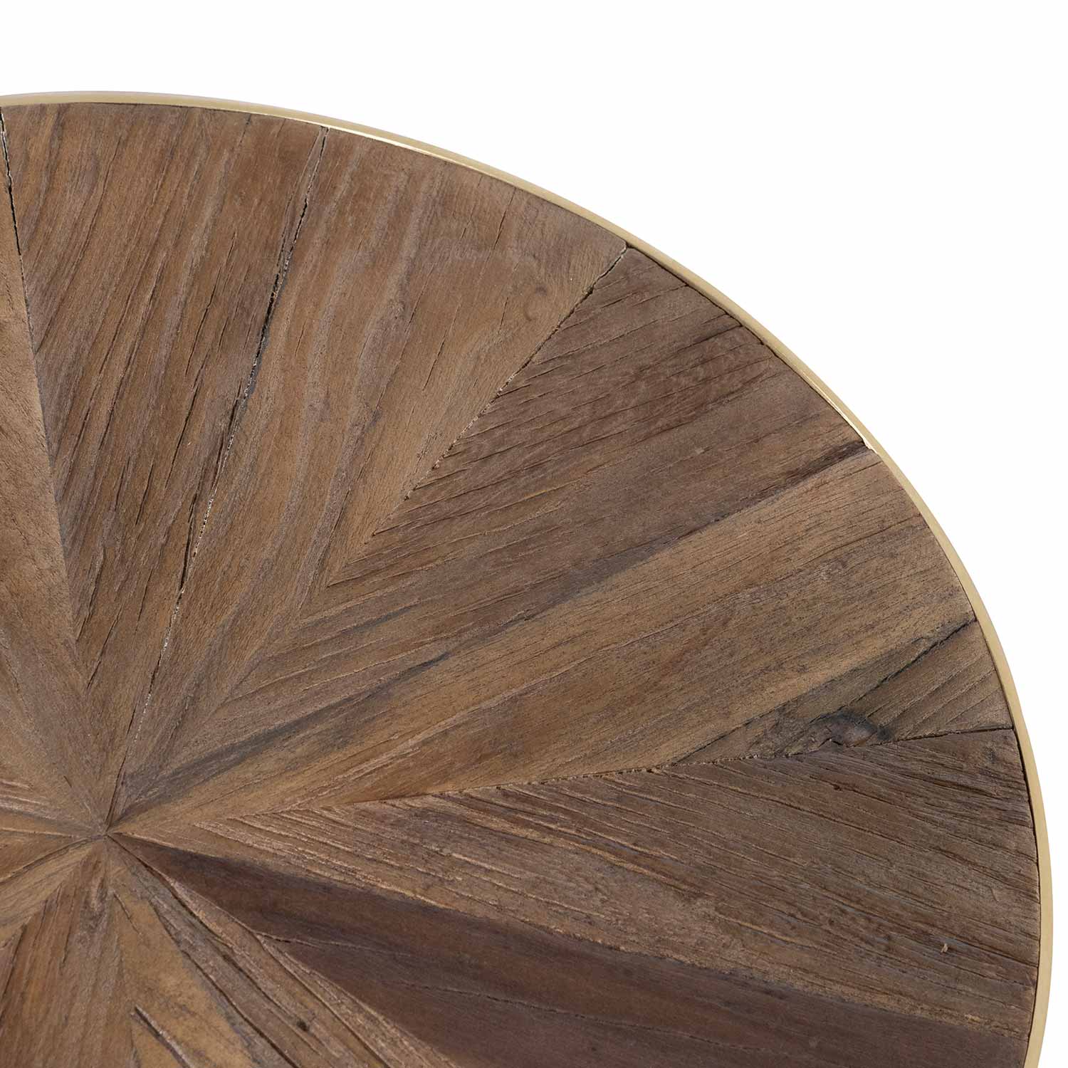 Amira Side Table - Natural Top with Dark Grey Base