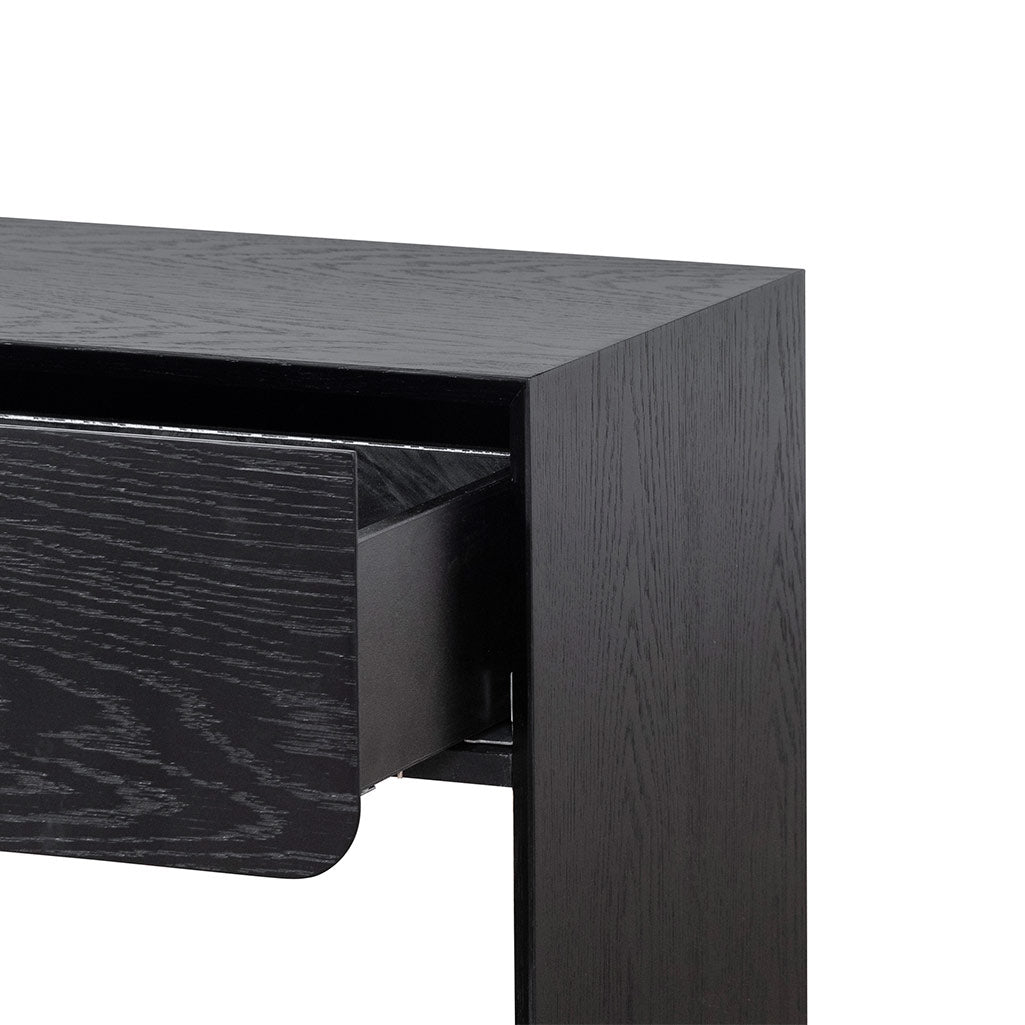 Andres Oak Bedside Table - Black