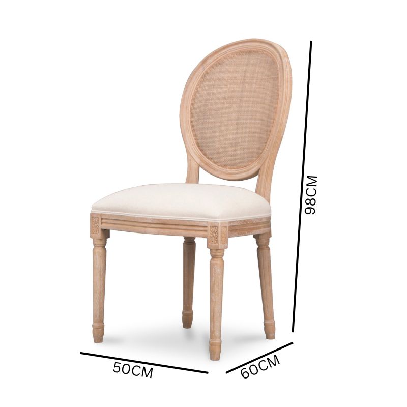 Set of 2 Cavo Dining Chair - Light Beige