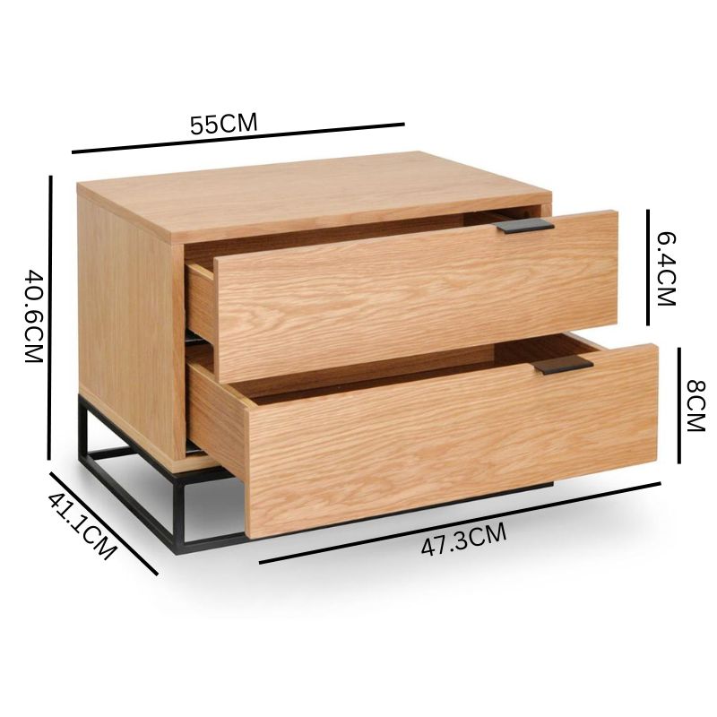 Taliyah Bedside Table - Natural Oak