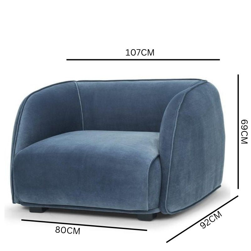 Tristan Armchair - Dust Blue