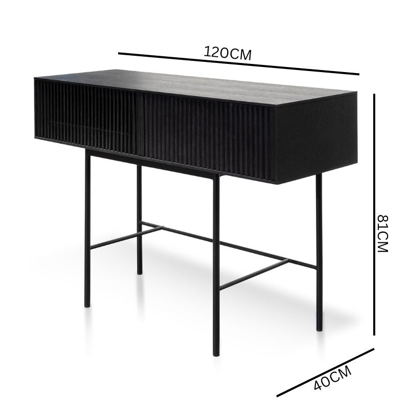 Tsubaki 1.2m Console Table - Black Oak