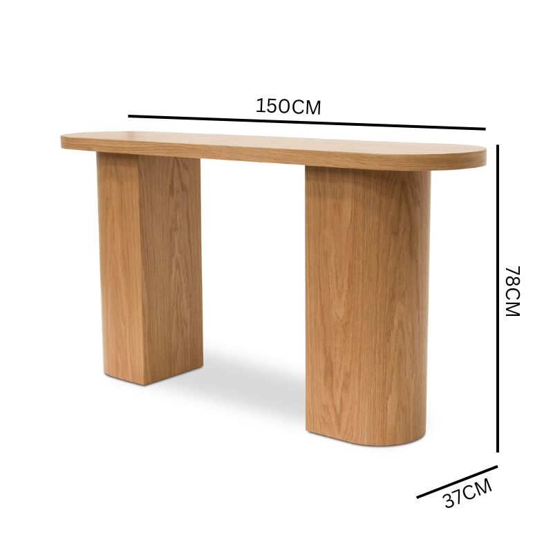 Twinza Console Table - Natural Oak