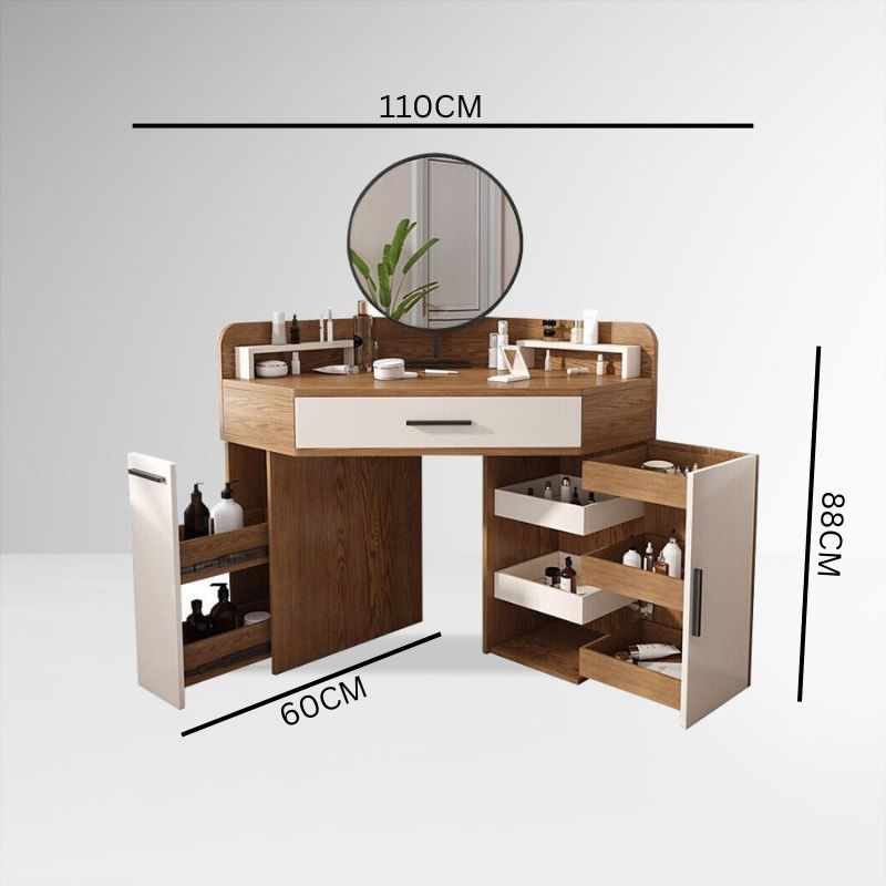 Vienna Walnut Corner Vanity