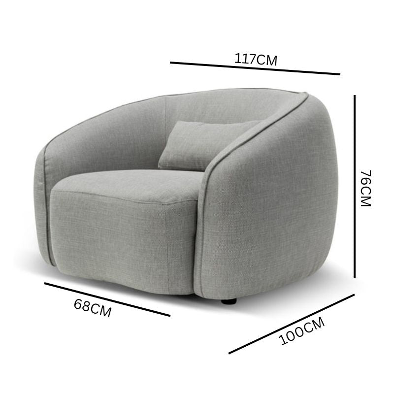 Vincent Armchair - Light Texture Grey