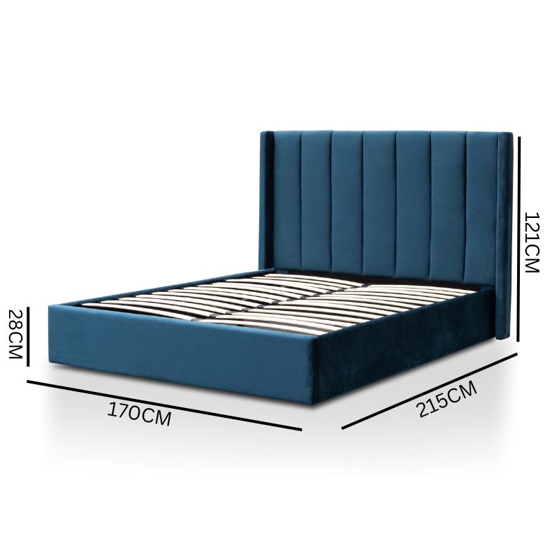 Vivienne Queen Bed Frame - Blue
