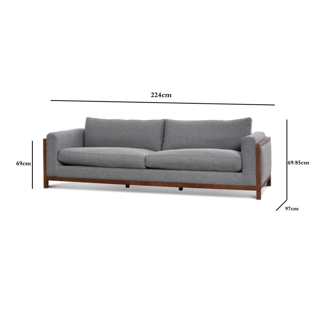William 3S Sofa - Graphite Grey