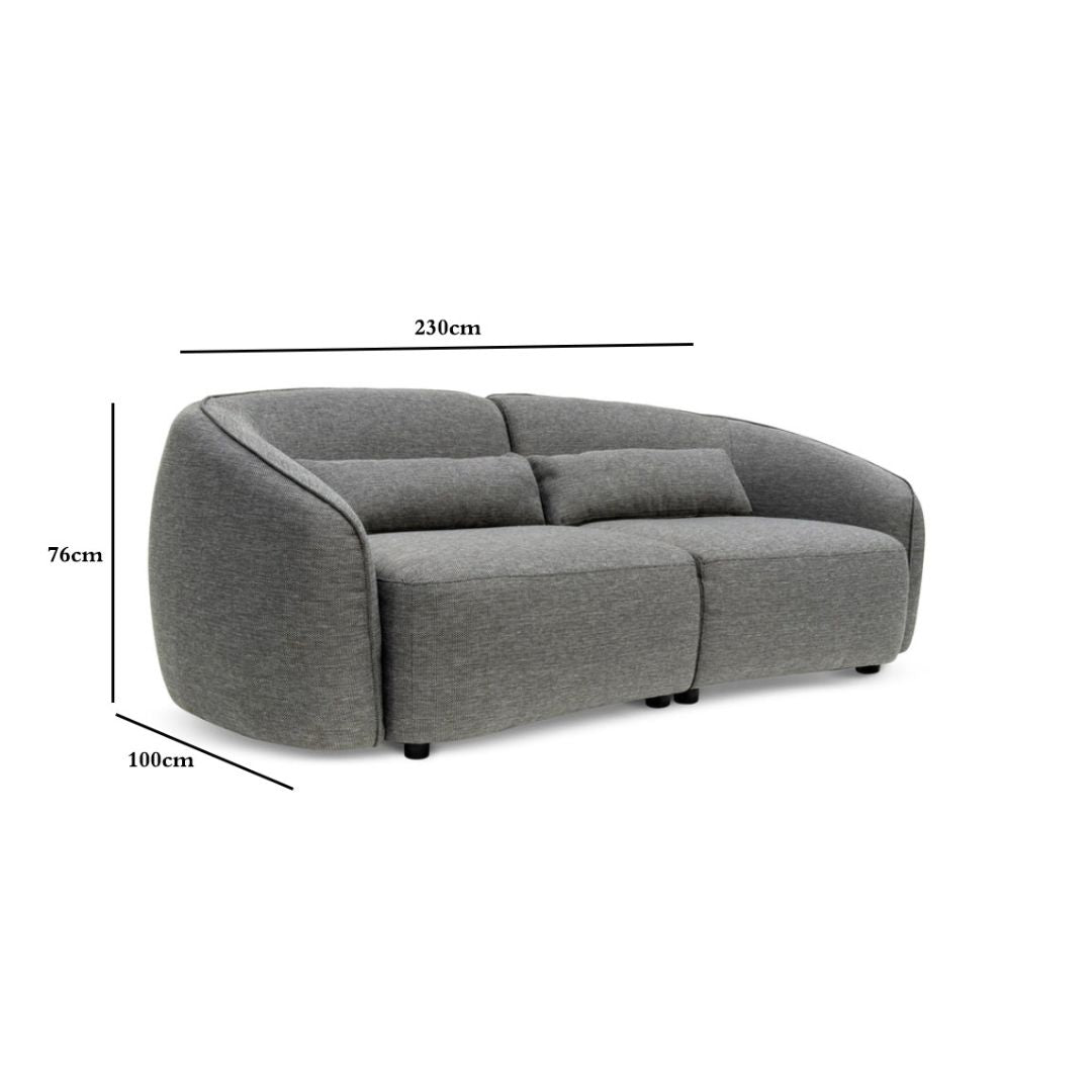 Winona 3S Sofa - Graphite Grey