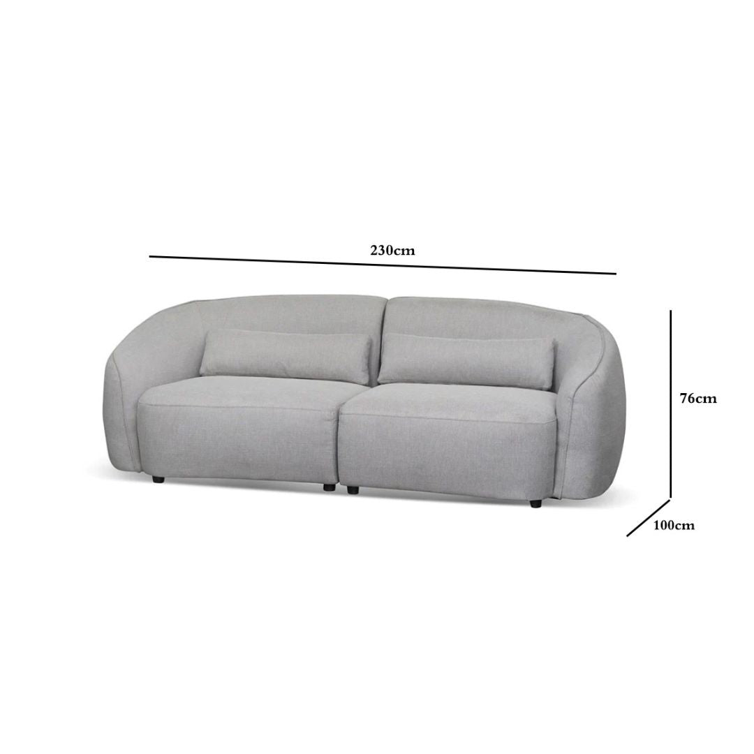 Winona 3S Sofa - Light Texture Grey