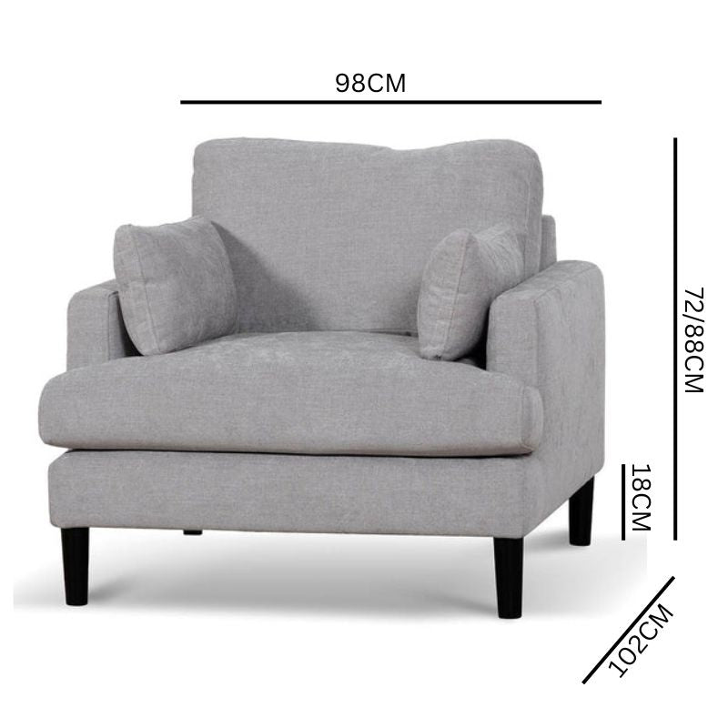 Zachary Armchair - Oyster Grey