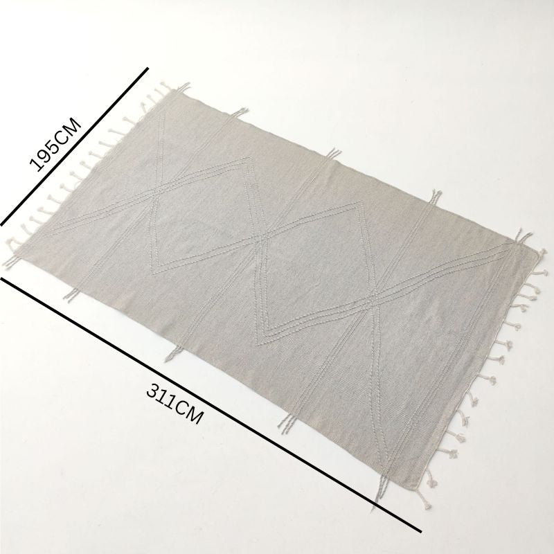 Zanafi Kilim - Grey & White Dots