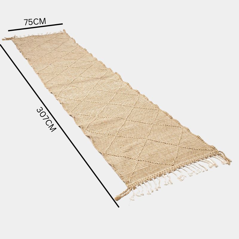 Zanafi Kilim Runner - Beige & Off White Diamonds