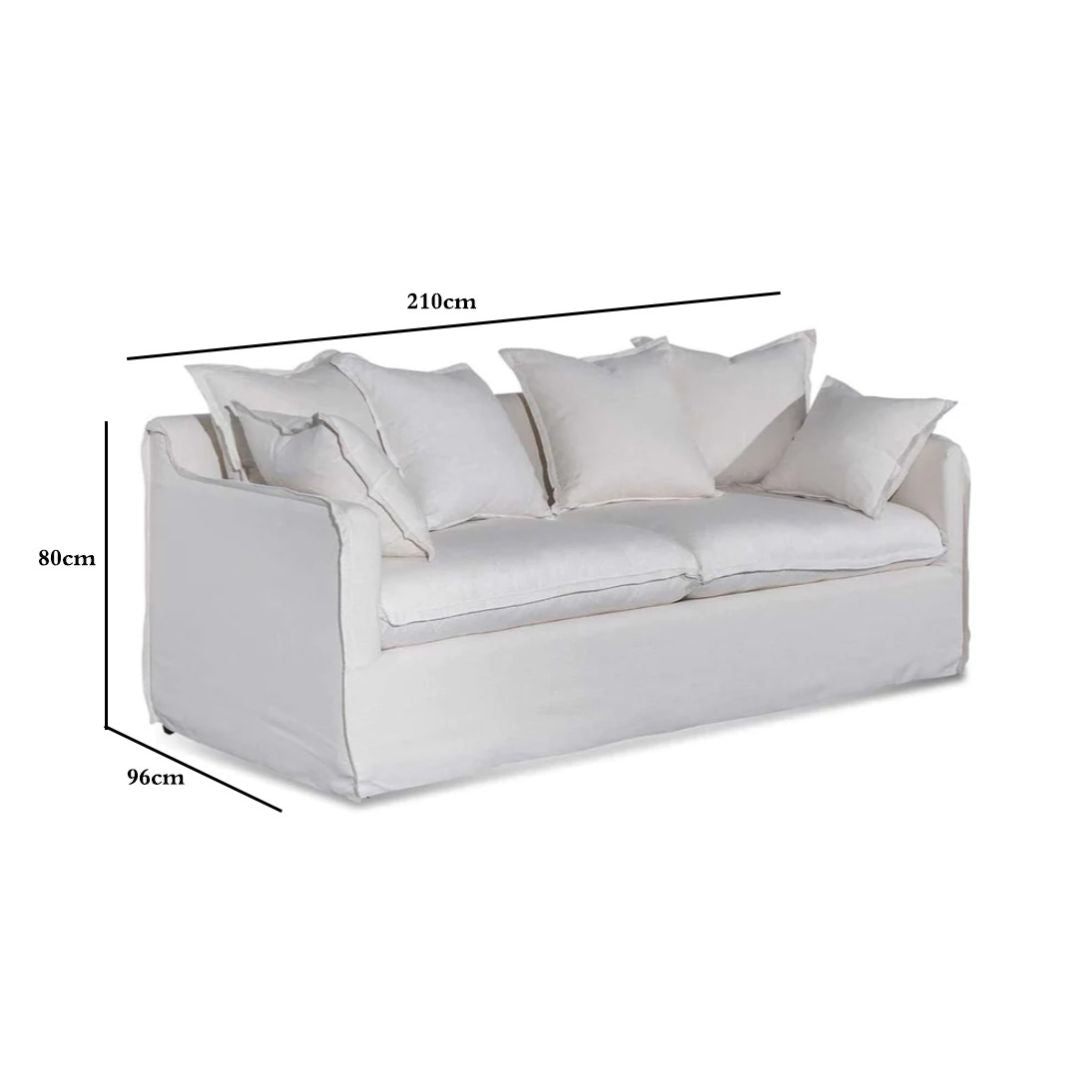 Cassra 3S Sofa - Linen Beige