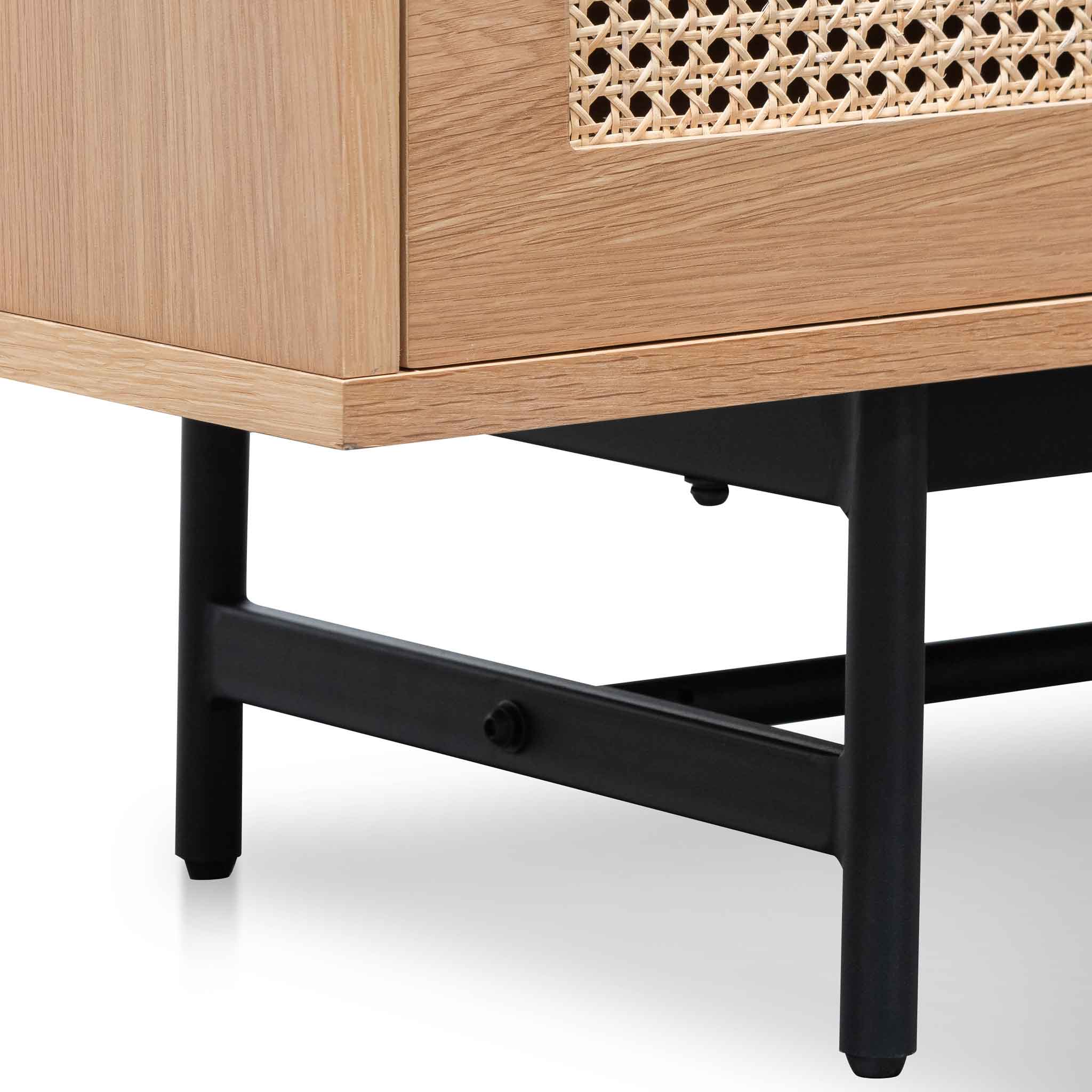 Delaney Natural Oak TV Stand - Rattan Doors