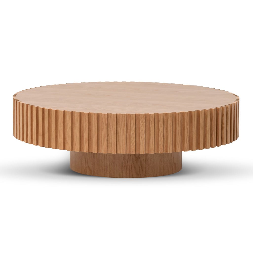 Adrian Oak Round Coffee Table - Coffee Table