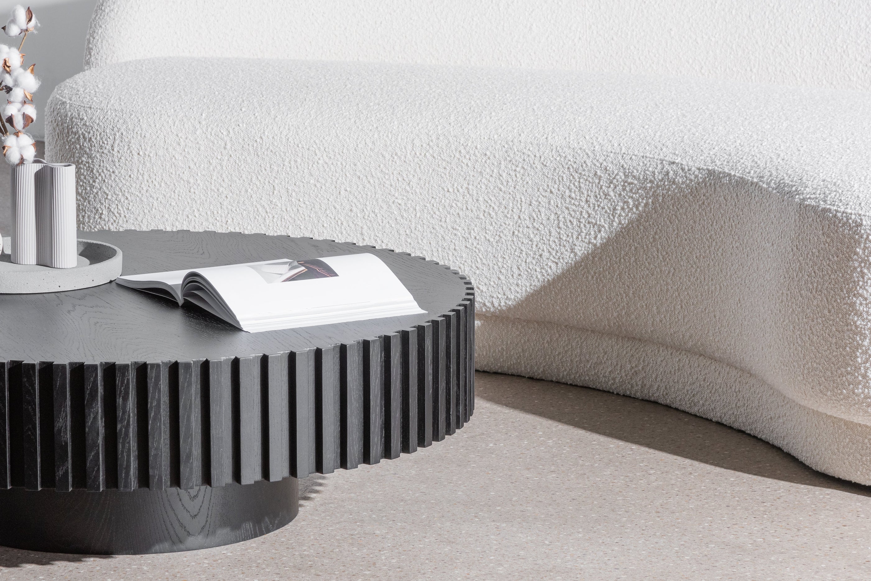 Adrian Oak Round Coffee Table - Coffee Table