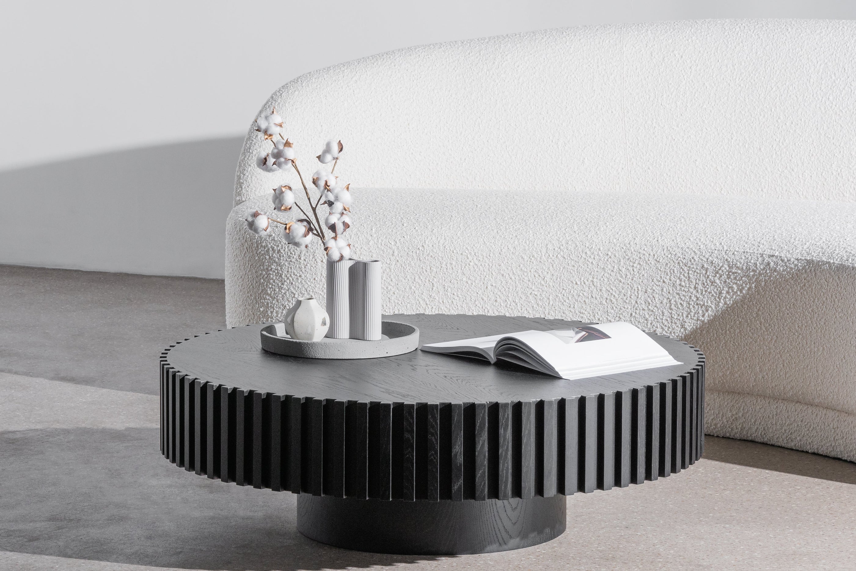 Adrian Oak Round Coffee Table - Coffee Table