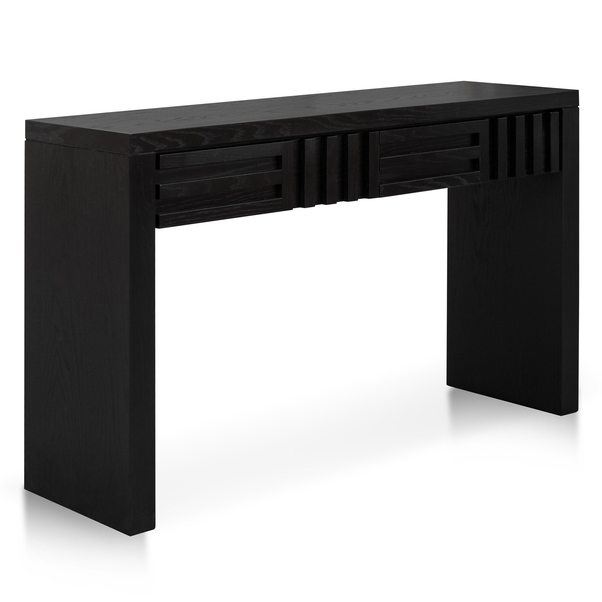Adrian Wooden Console Table with Drawers - Textured Espresso Black - Console
