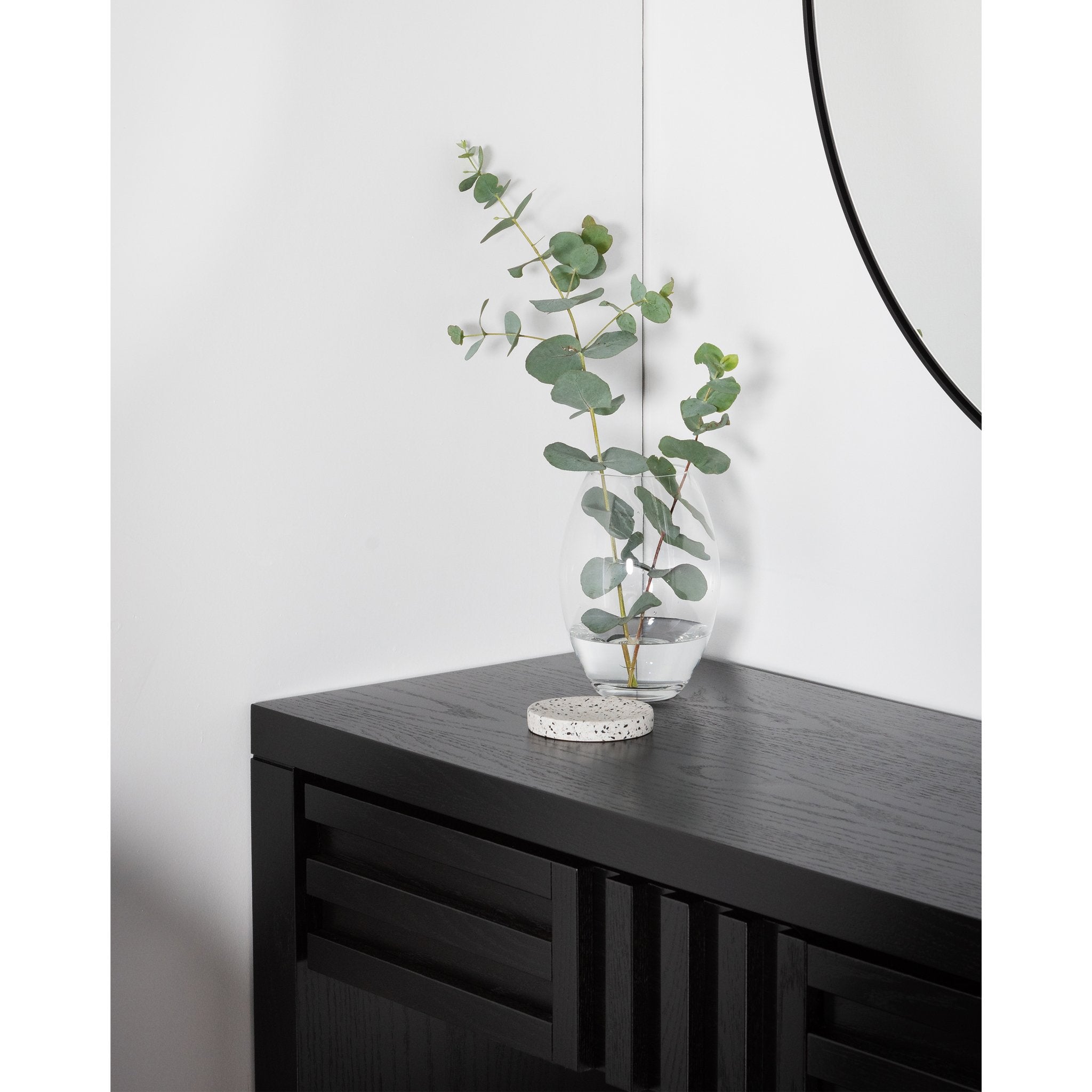 Adrian Wooden Console Table with Drawers - Textured Espresso Black - Console