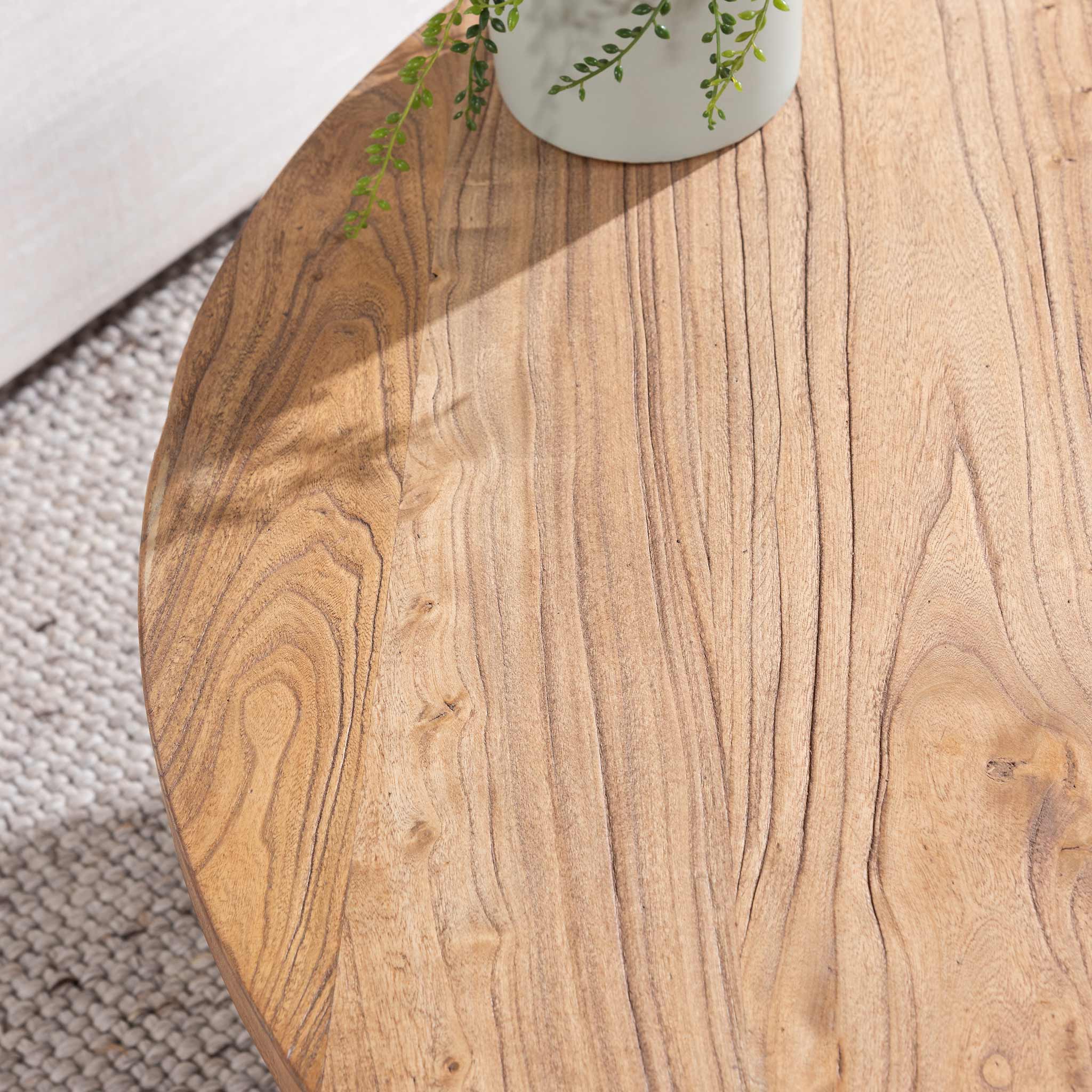 Aiden Reclaimed Round Coffee Table - Coffee Table