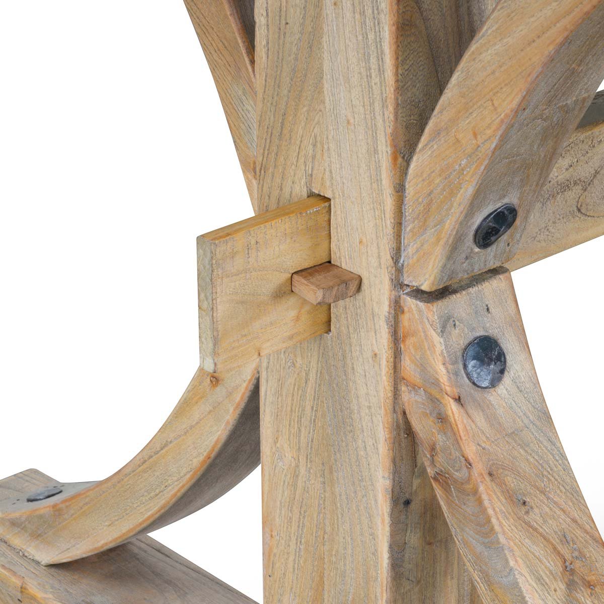 Alba Reclaimed Elm Wood Dining Table 2M - Natural - Dining Tables