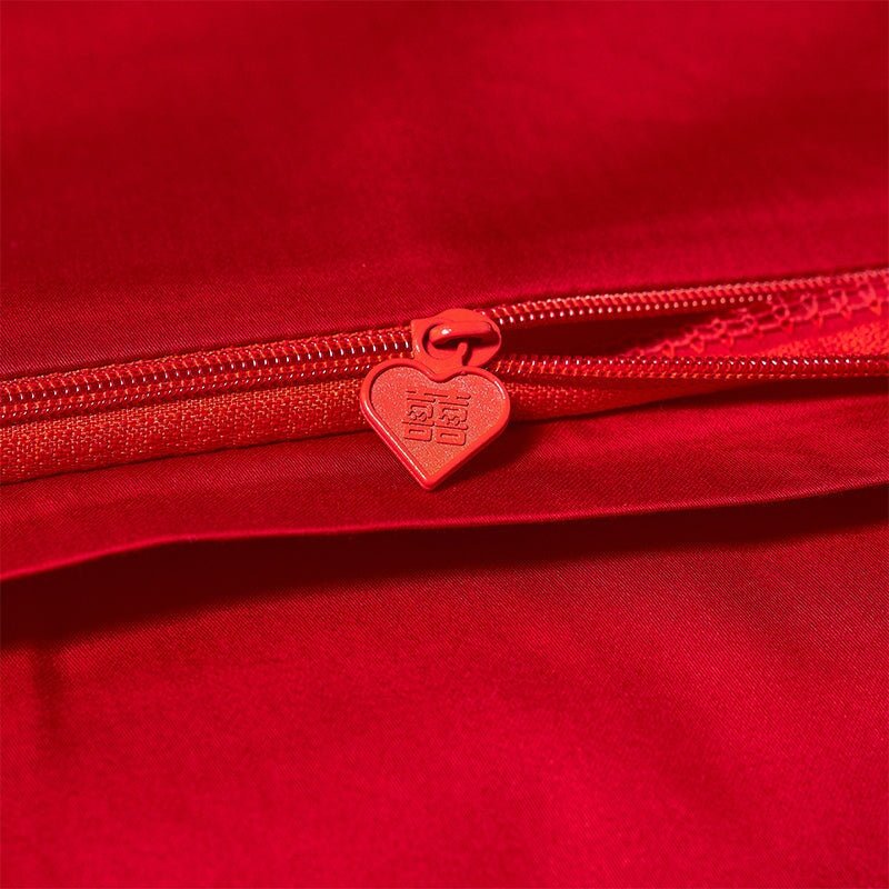 Alexandra Red Luxury Duvet Cover Set (1000 TC) - Duvet Covers